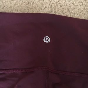 Rare Maroon Lululemon Wunder Under Leggings